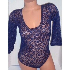 Victoria's Secret Deep Blue Lace Bodysuit
